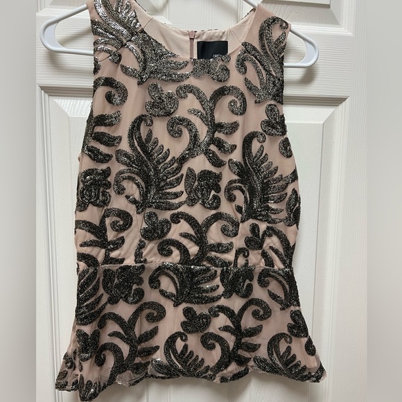 Greylin Anthropologie Embelished Peplum Top - Picture 2 of 3